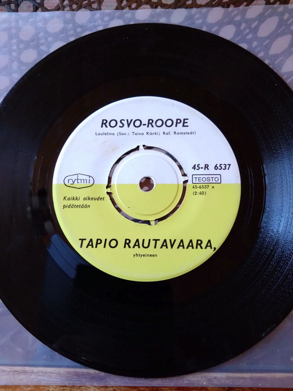 4 kpl Tapio Rautavaara 7" single