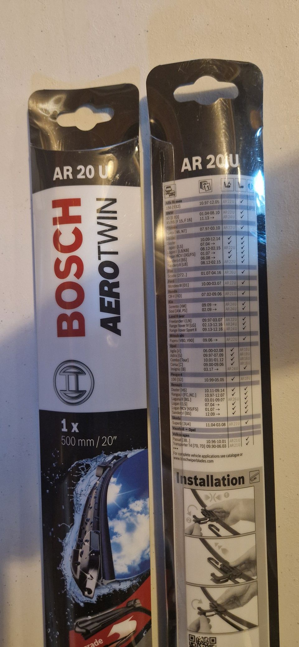 Bosch AeroTWIN AR20U pyyhkijänsulka 2 kpl