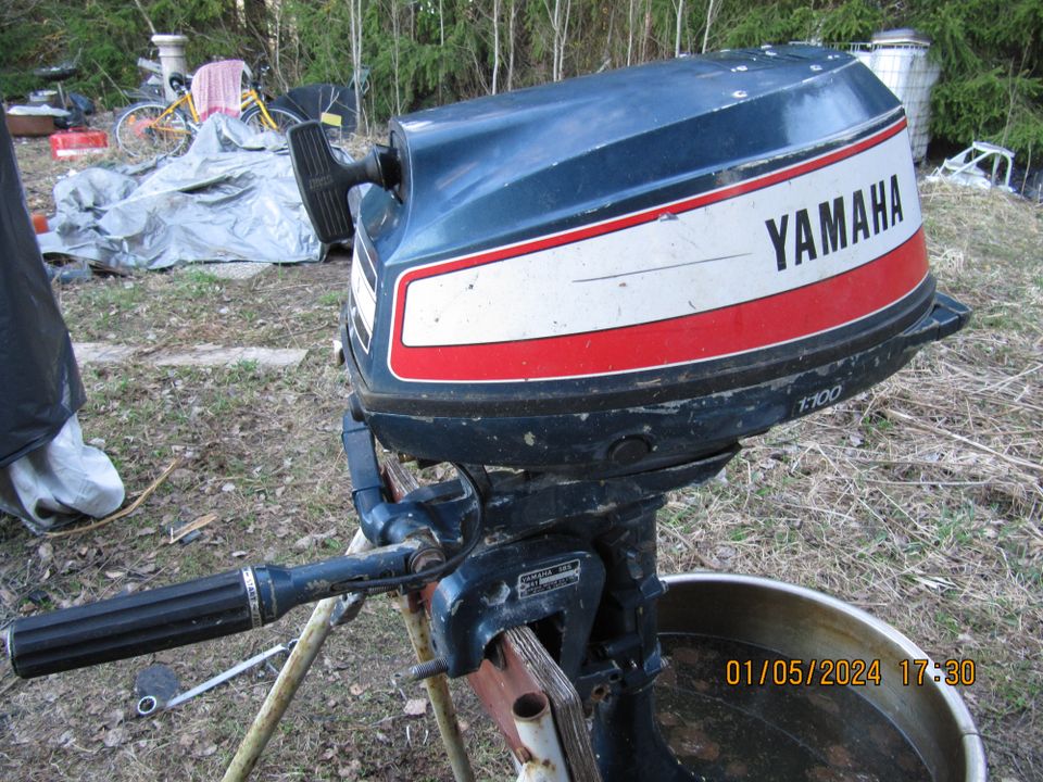 Yamaha 5 hv 2t, ilmajäähdytteinen irtotankilla, lyhyt riki