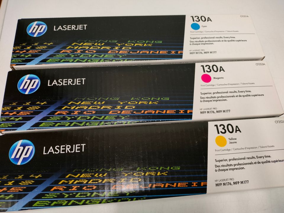 HP Laserjet 130A värikasetit Cyan, Magenta ja Yellow