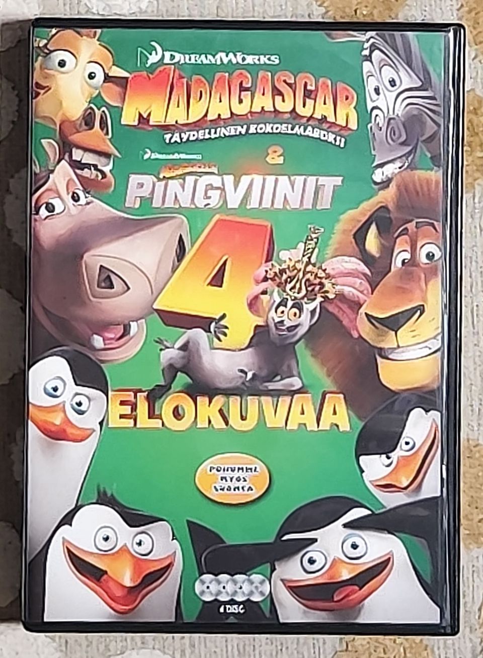 Madagascar & Pingviinit - Täydellinen kokoelmaboksi (4 DVD's)