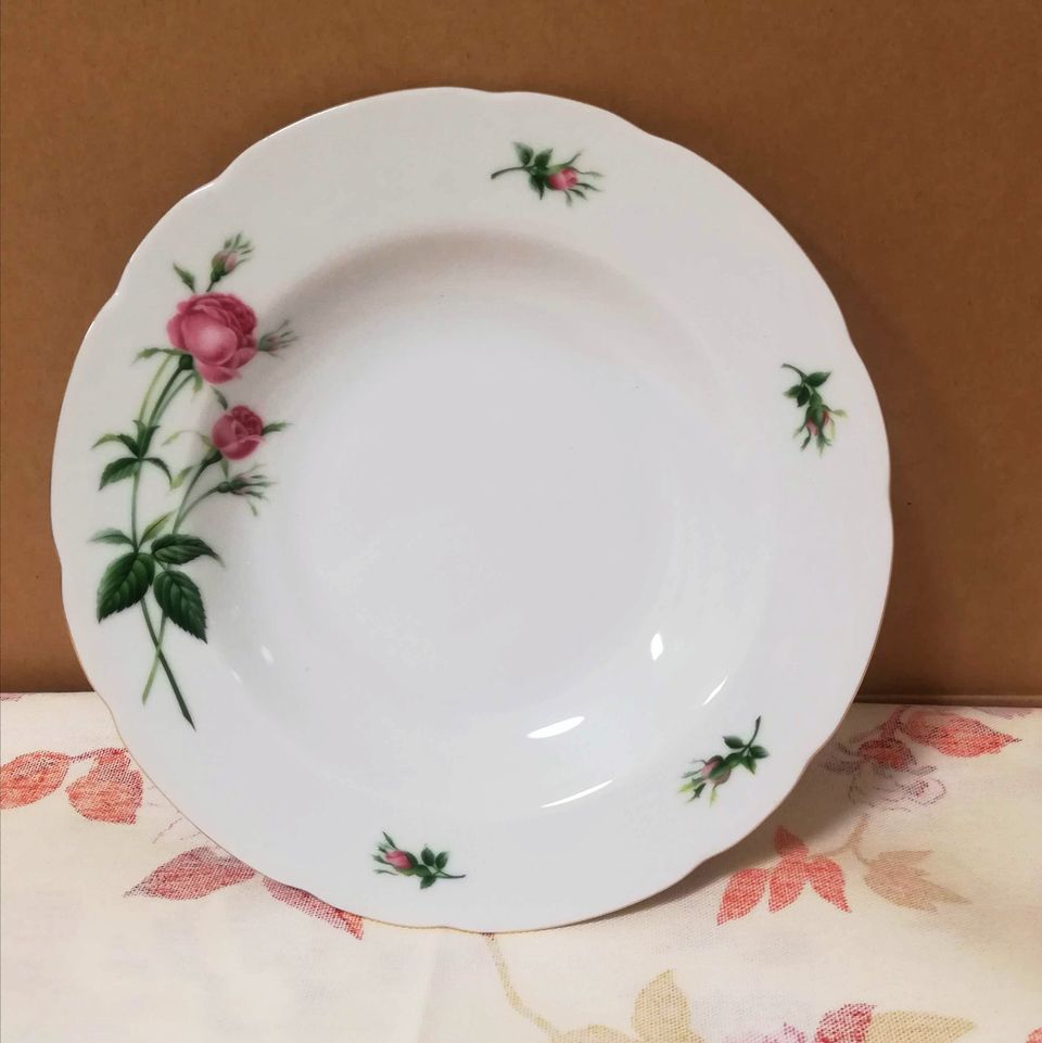 Keittolautanen (4-6kpl), CHRISTINEHOLM PORCELAIN/Apilanlehti/ROSE