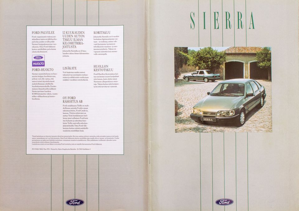 Auto esite Ford Sierra 1990