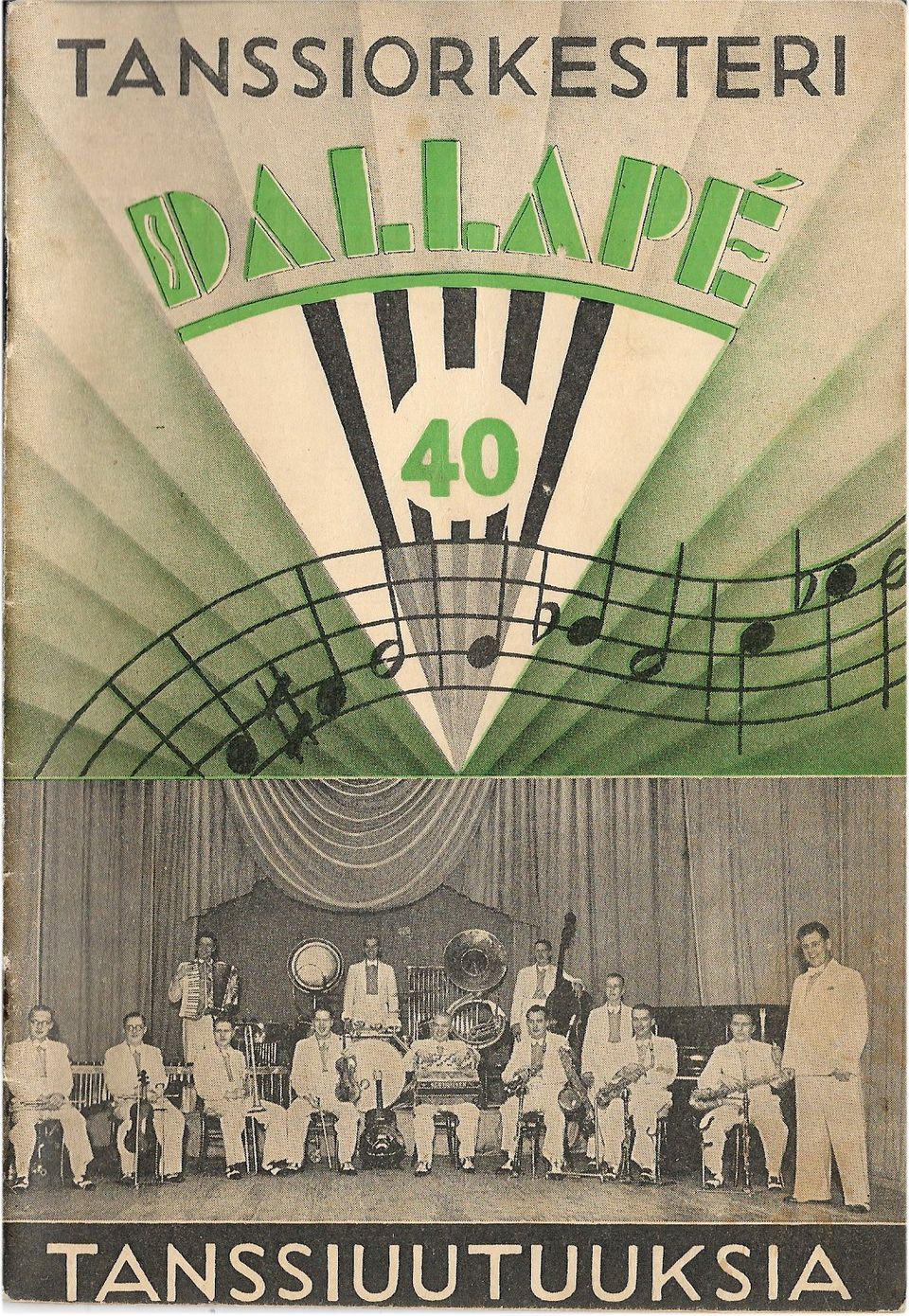 Tanssiorkesteri Dallapé Tanssiuutuuksia 40 v. 1938