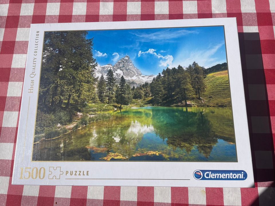 Avaamaton Clementoni palapeli 1500 palaa Blue Lake Matterhorn