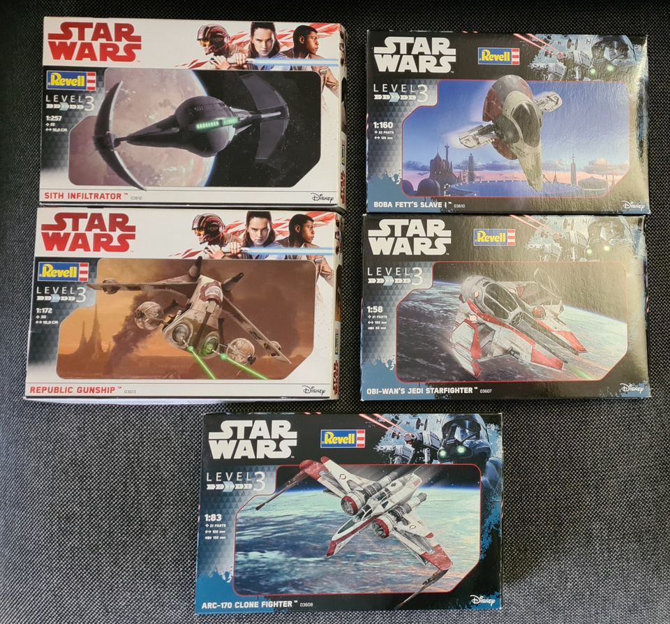 5kpl Revell Star Wars pienoismalleja