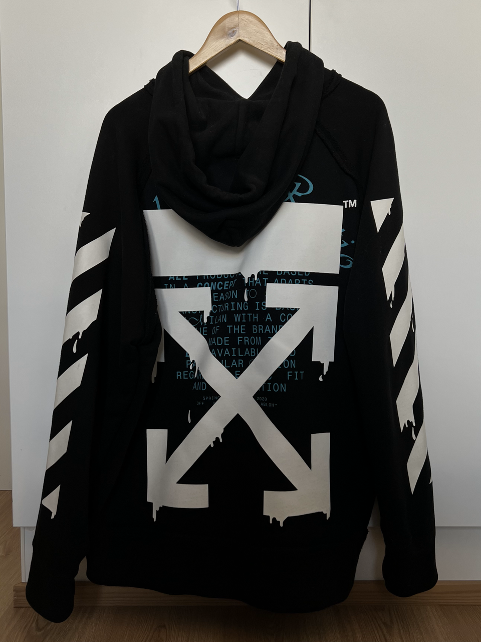 Off‑White Dripping Arrows Incompiuto Hoodie (M koko)