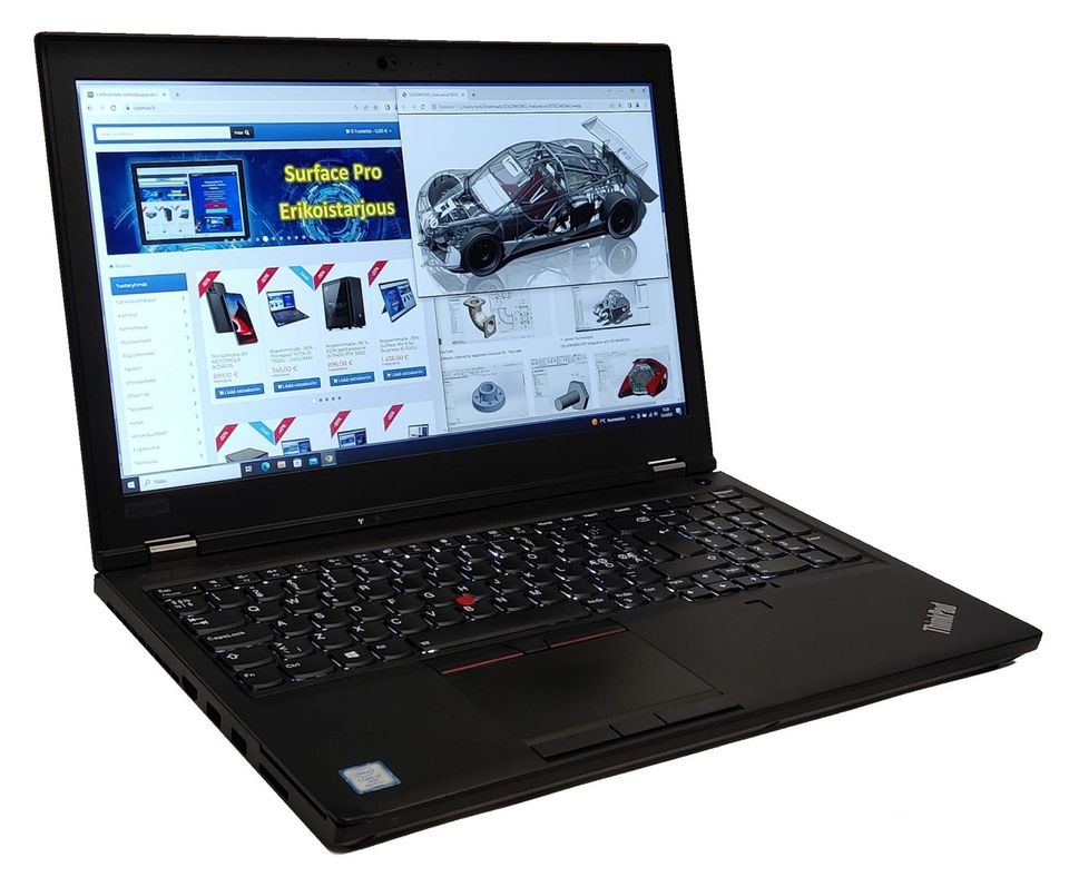 Nopeimmalle -63% Lenovo Thinkpad P53 32Gt 512Gt RTX3000 - 3D CAD-kannettava
