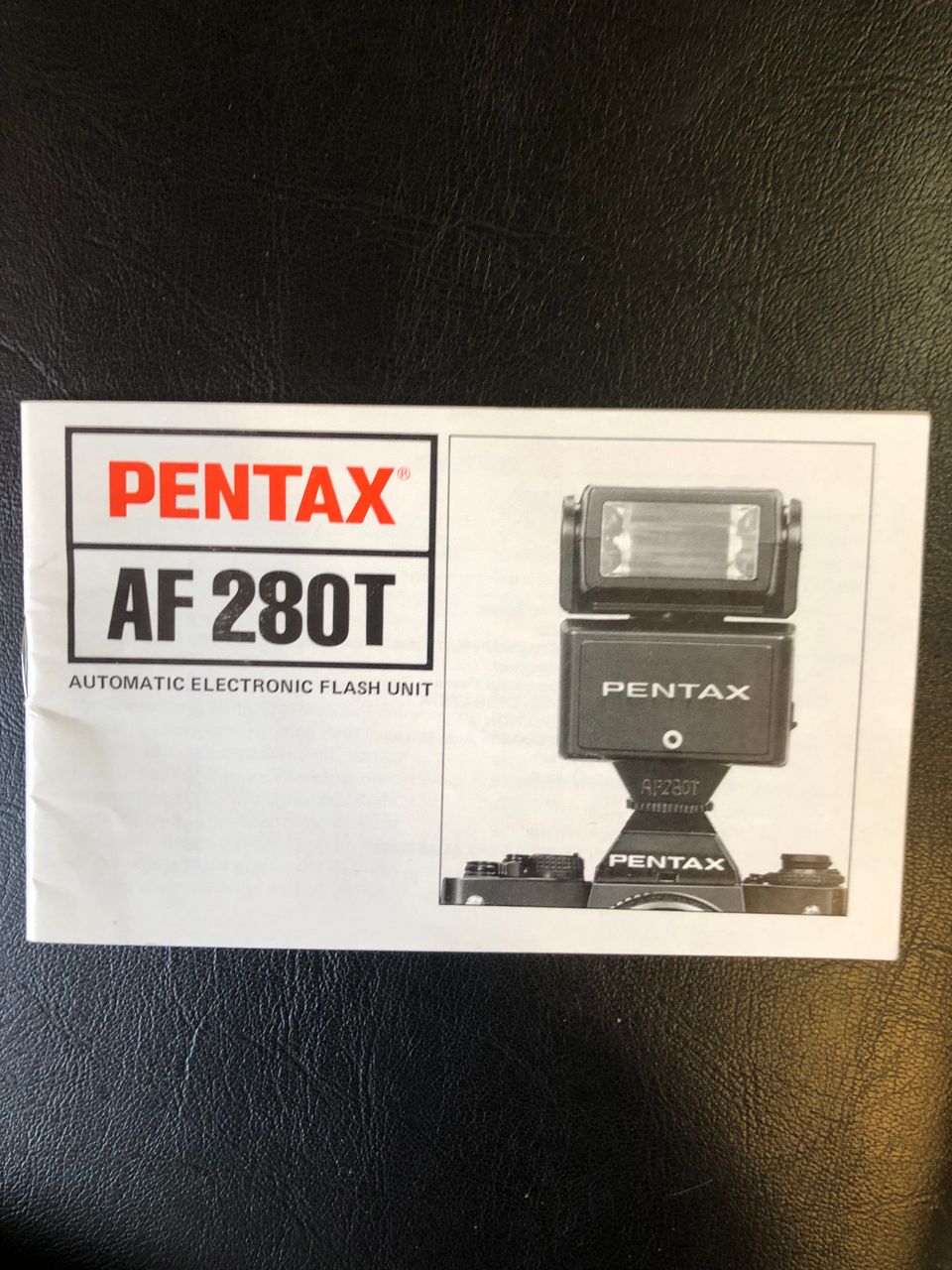 Pentax AF 280T englanninkielinen käyttöohje