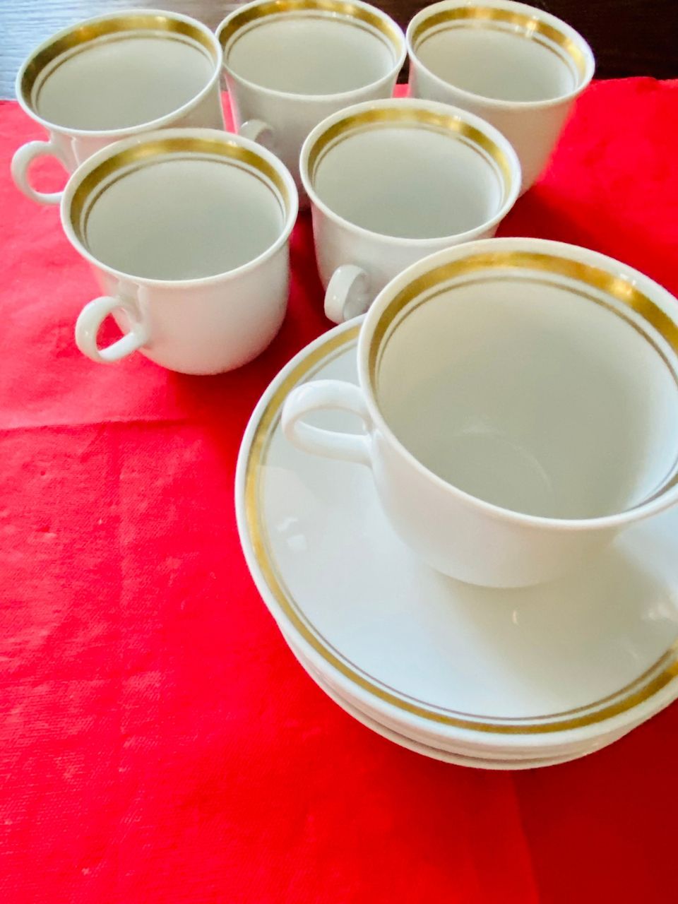 Demitasse-kupit+tassit 6 kpl DEMITASSE-SET Henneberg Porzellan