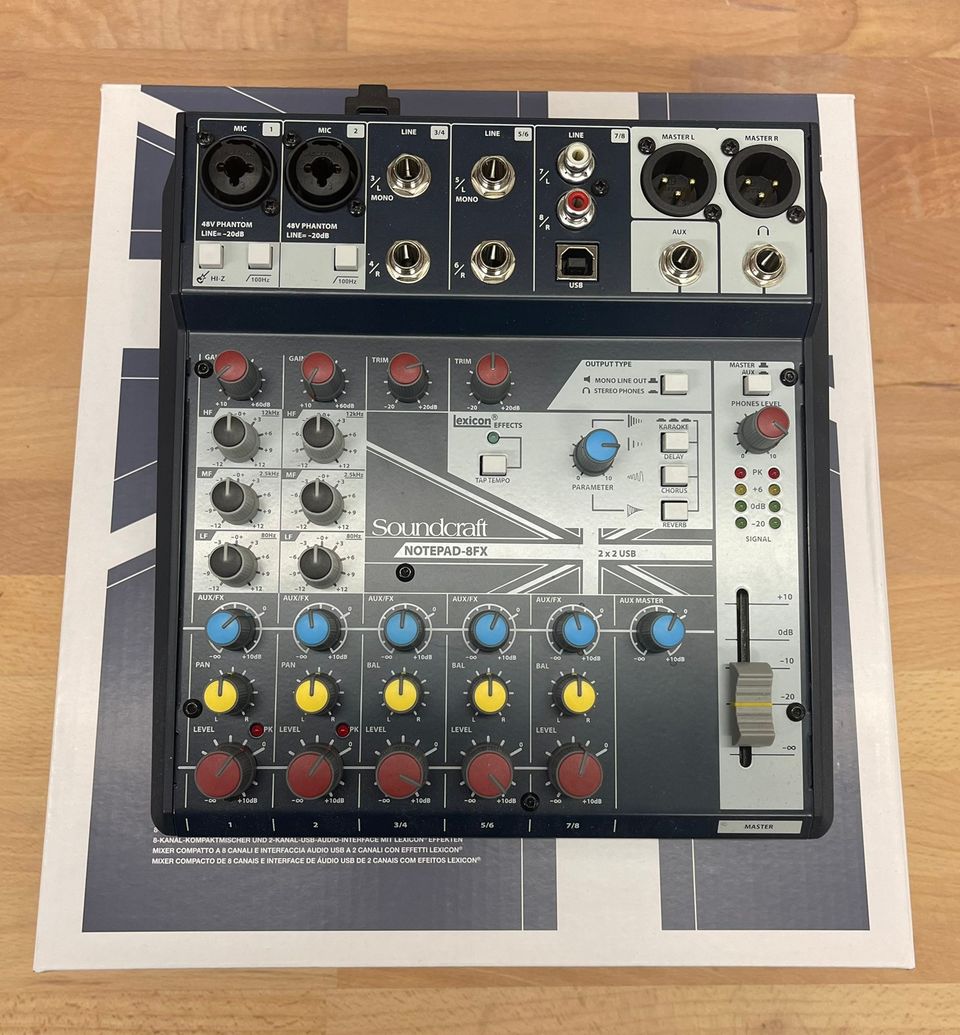 Soundcraft notepad-8fx mixeri