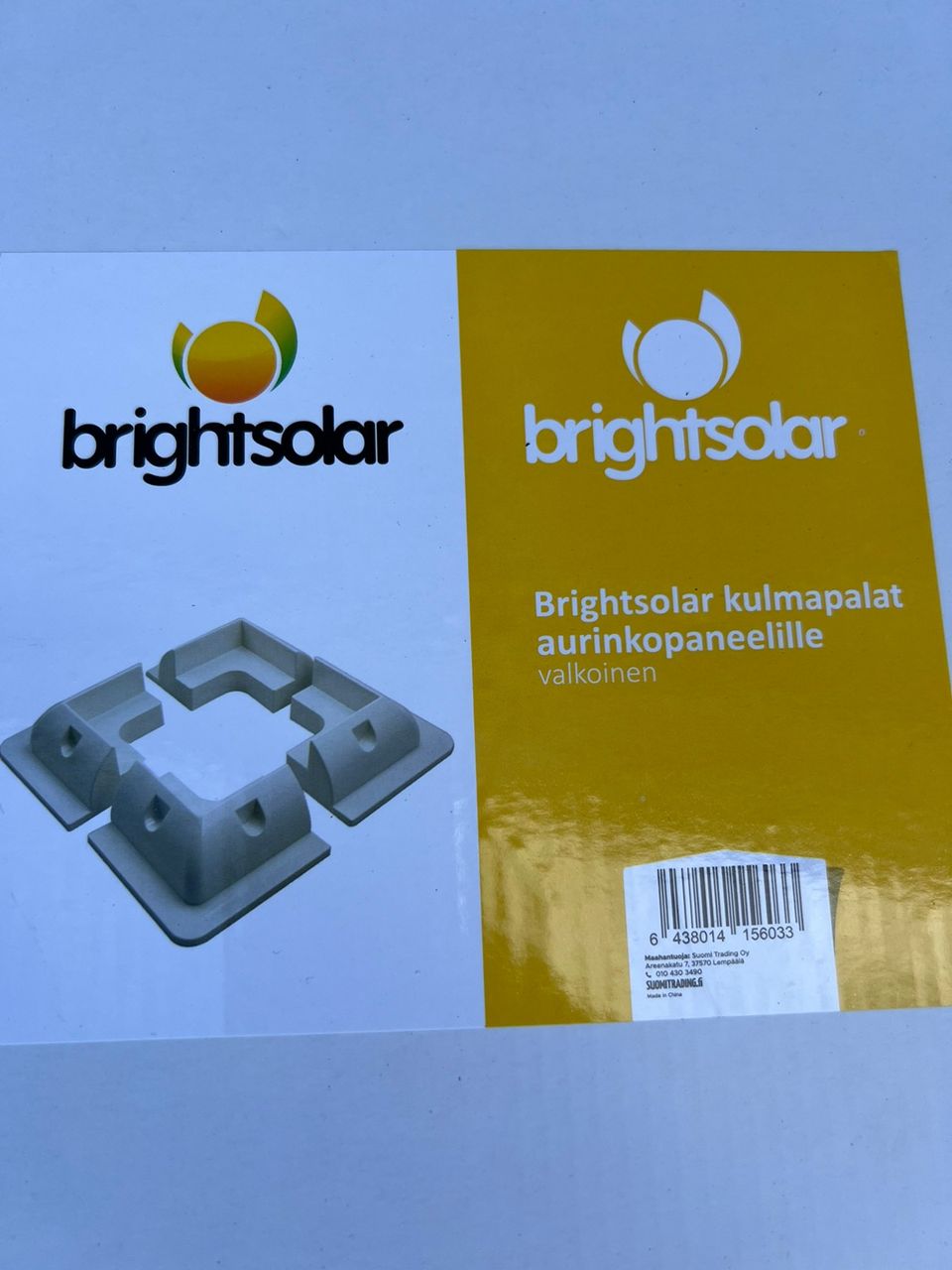 Kulmapalat aurinkopaneelin kiinnitykseen, Brightsolar