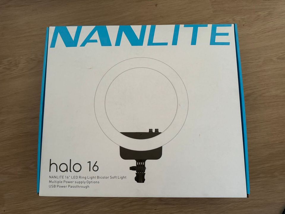 Halo 16 ringlight, Nanlite Halo 16 LED valorengas