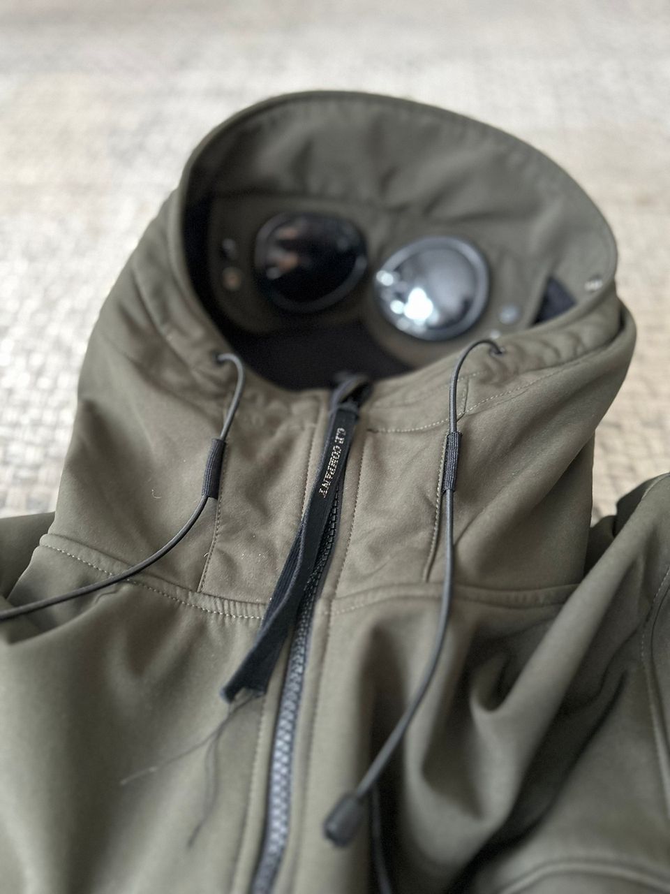 C.P. Company khaki Softshell Goggle Jacket