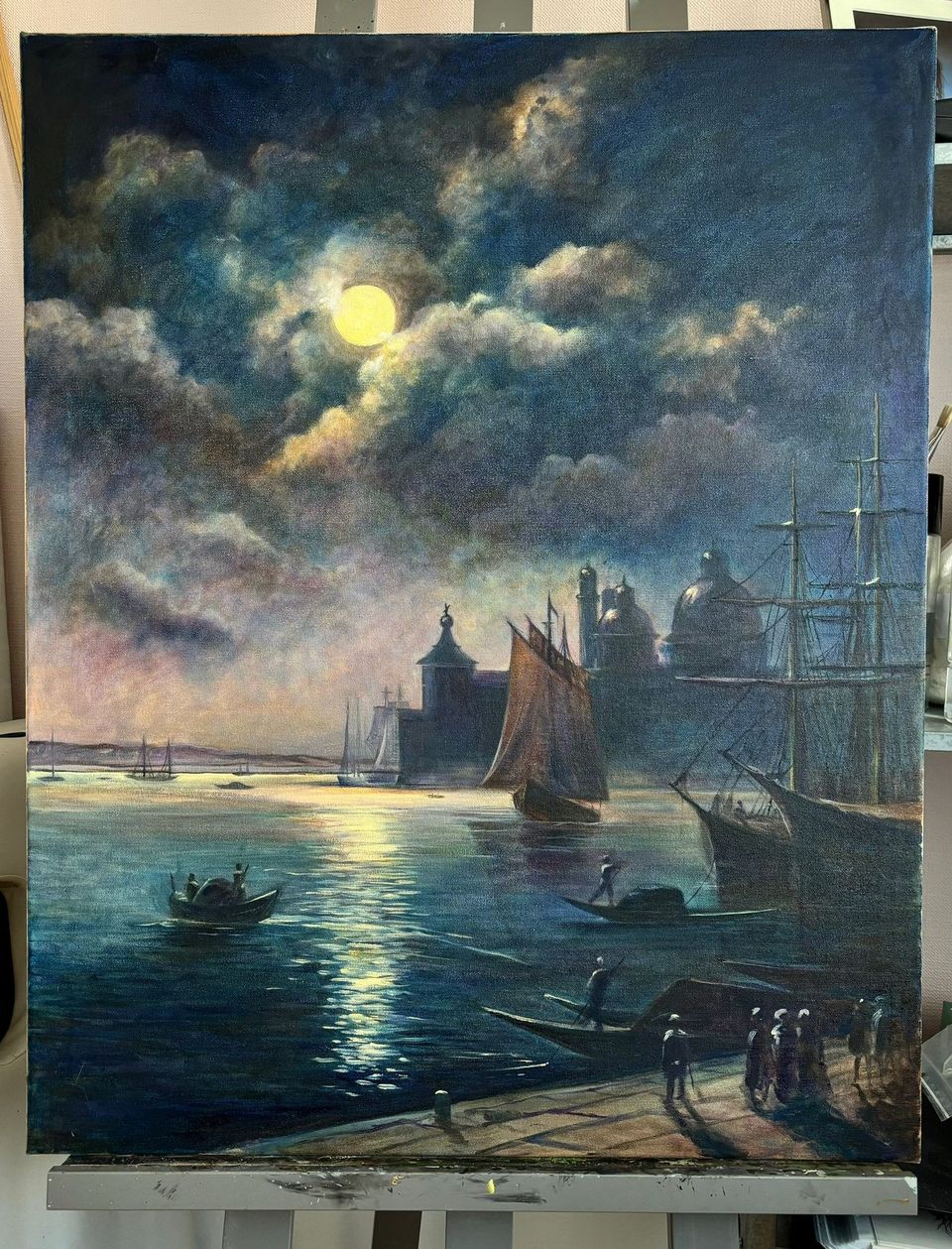 Aivazovsky.  Yö Venetsiassa