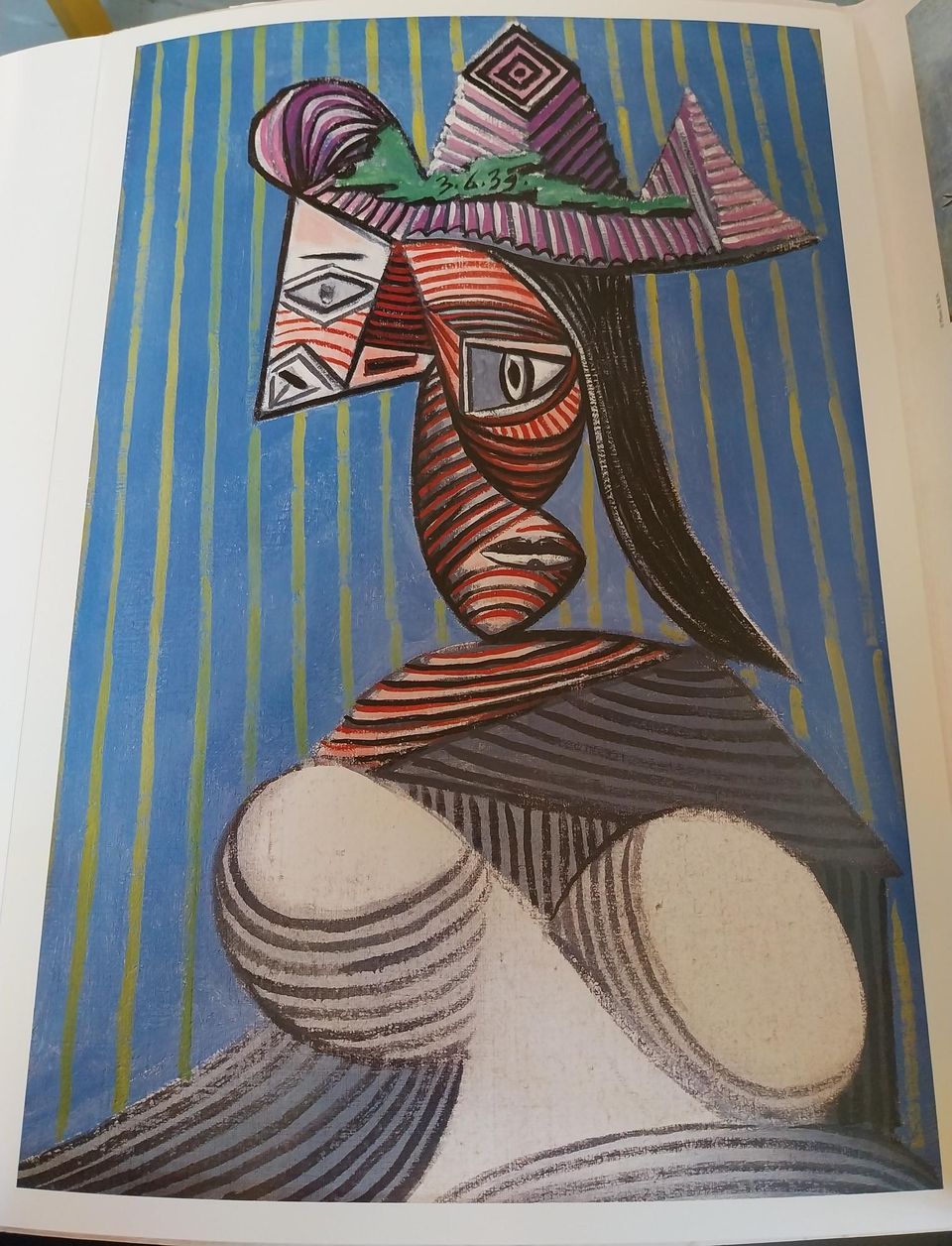 Pablo Picasso "Bust of a Woman Wearing Striped Hat" printti