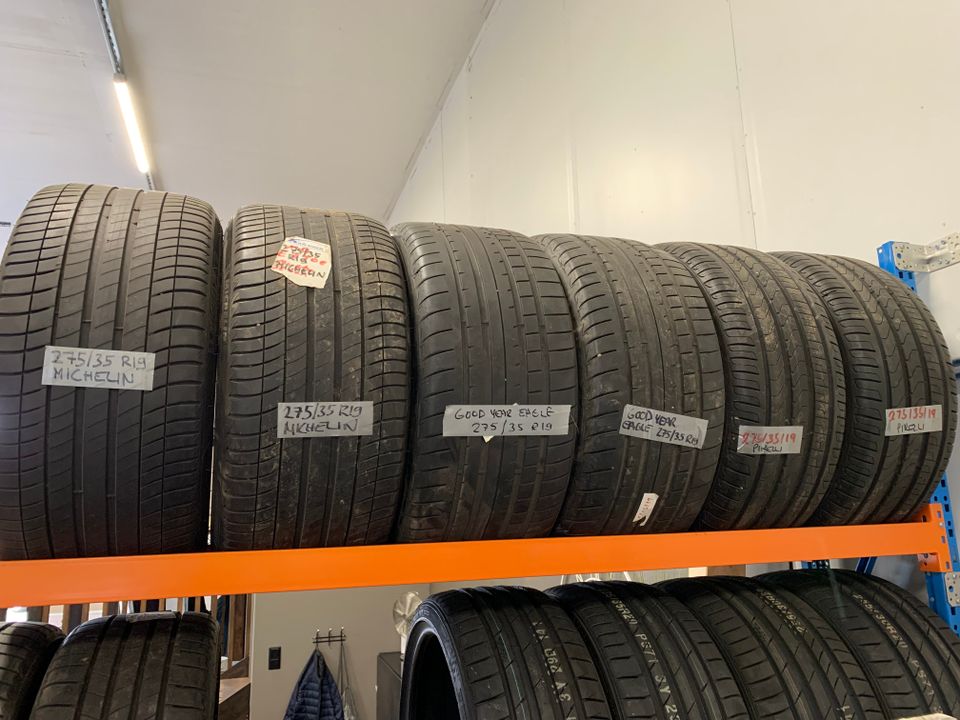 Kesärenkaita 275/35 R19, Michelin, Good Year, Pirelli, Tomason