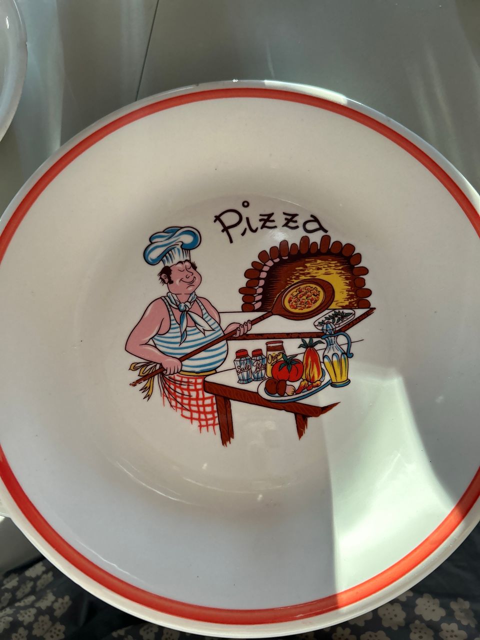 Keraaminen Vintage Pizza lautanen