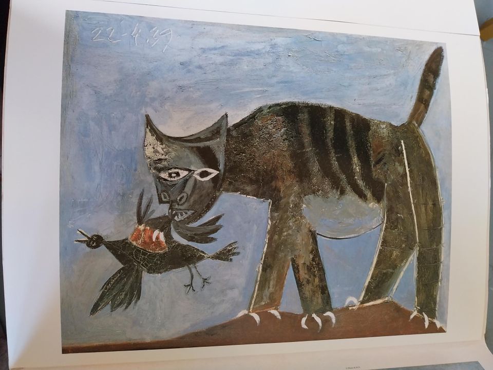 Pablo Picasso "Cat Catching Bird" 1939 printti