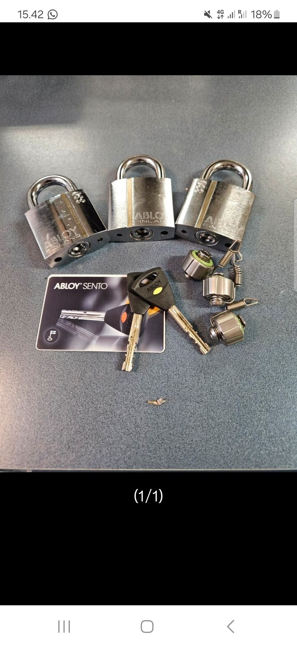 Abloy Sento riippulukot 3kpl