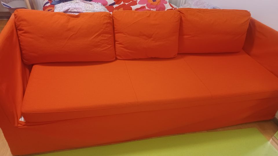 Ikea BOMSUND 3 seat sofa COVER SET in Vissle Red Orange