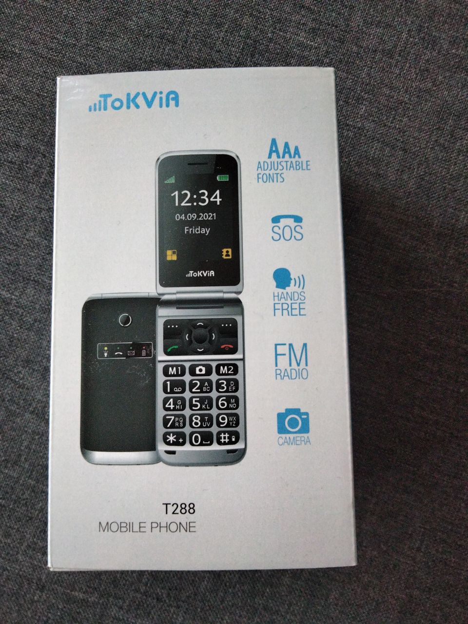 Tokvia T288 matkapuhelin, senioripuhelin