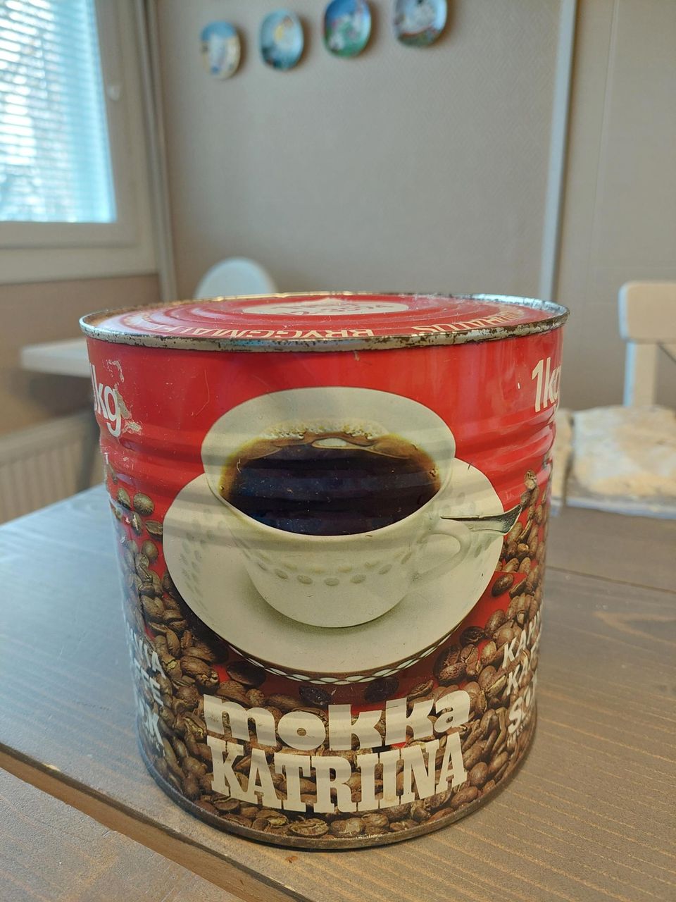 Mokka Katriina purkki + kahvijauhot 1kg