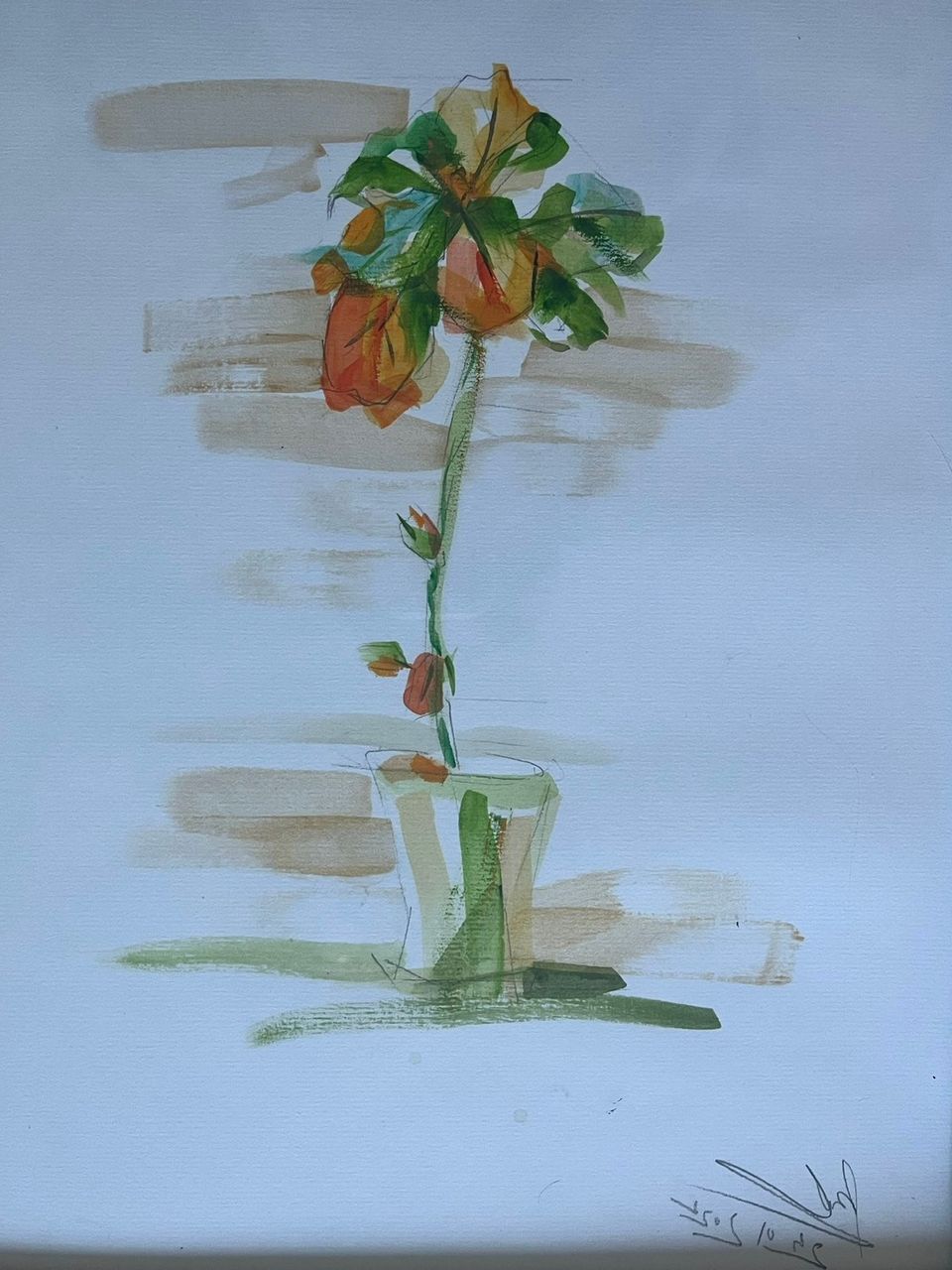 Banana plant #2 | Sketch Watercolor Painting