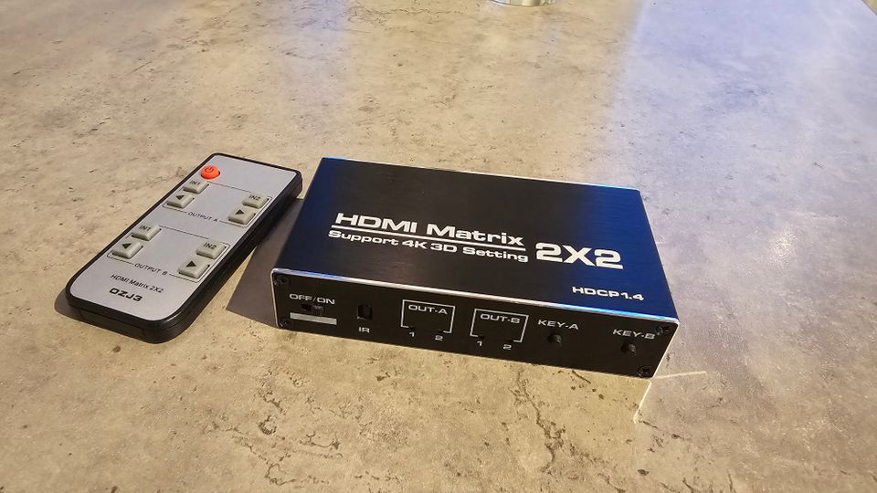 HDMI jakaja splitter 2x2