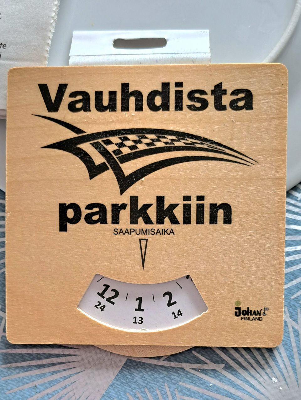 Parkkikiekko, parkkiajastin, Johan, uusi, puinen