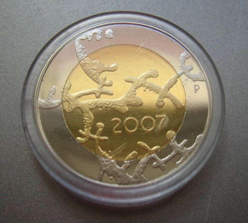 5 euro 2007 Proof Suomen itsenäisyyden 90-vuotisjuhlaraha