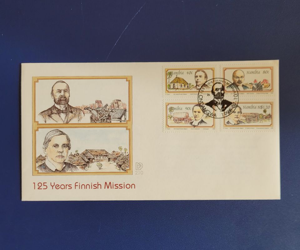 125 Years Finnish Mission; Namibian postin FDC 1995