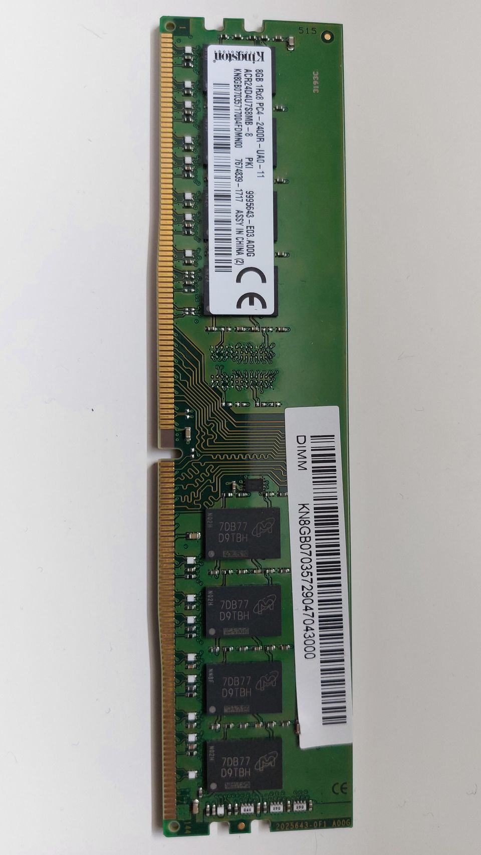 Kingston 8GB PC4-2400R 1Rx8 DDR4-19200 ACR24D4U7S8MB-8 Desktop DIMM RAM DS#3