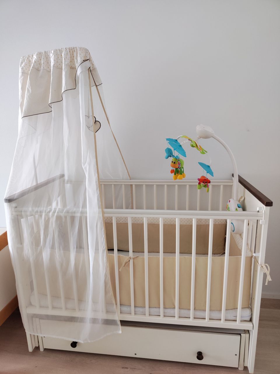 Baby crib along with additional items