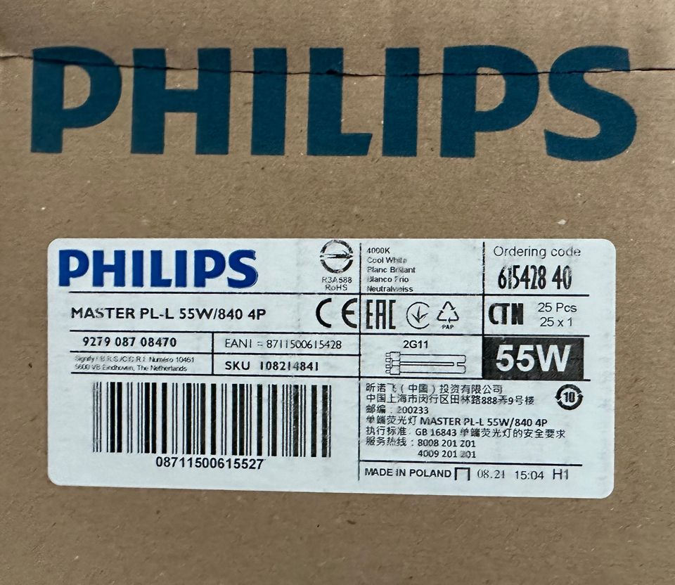 PIENOISLOISTELAMPPU Philips Master PL-L 55W/840 4P