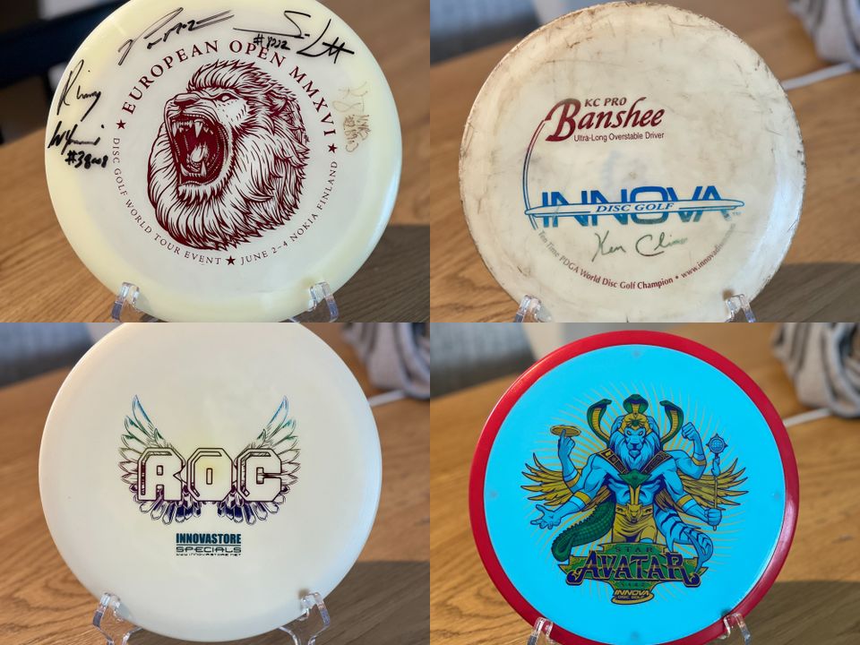 Innova Spessuja Frisbeegolfkiekkoja (Thunderbird, Banshee, DX Roc, Avatar)