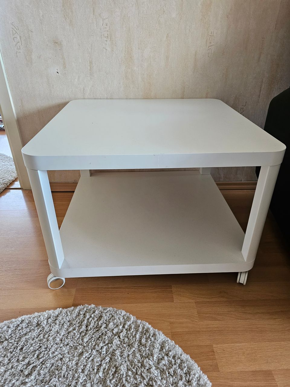 TINGBY Apupöytä + pyörät, Ikea , valkoinen, 64x64 cm