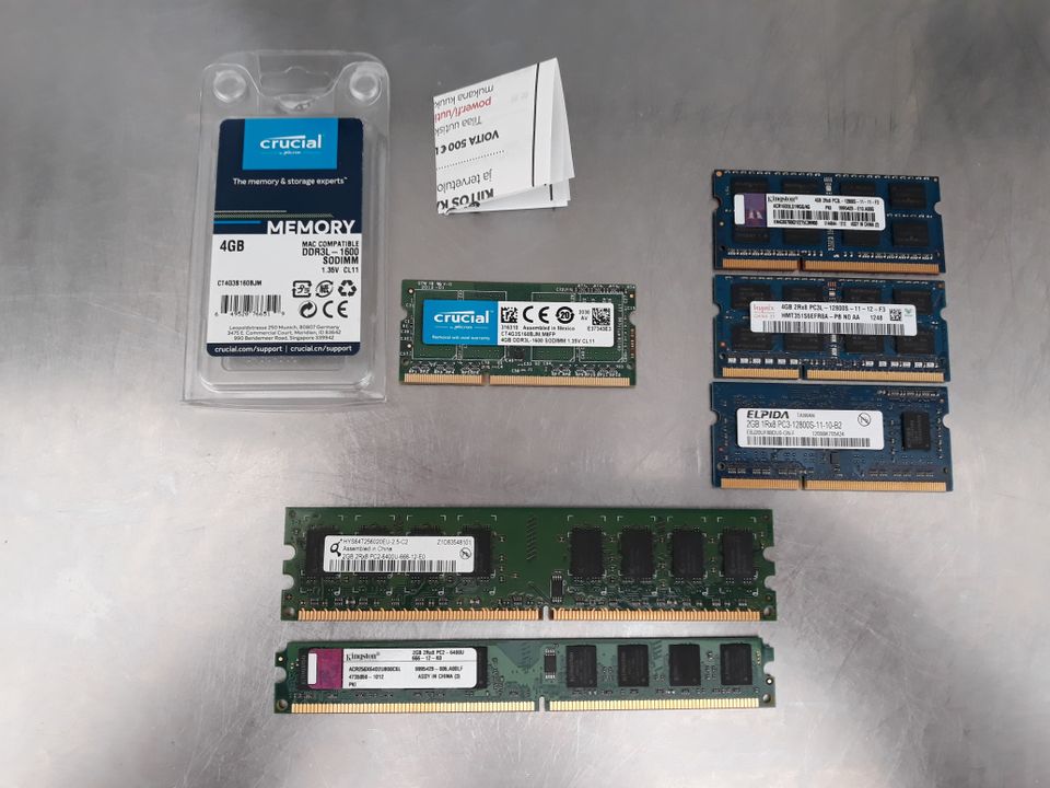 DDR3 ja DDR2 muisteja