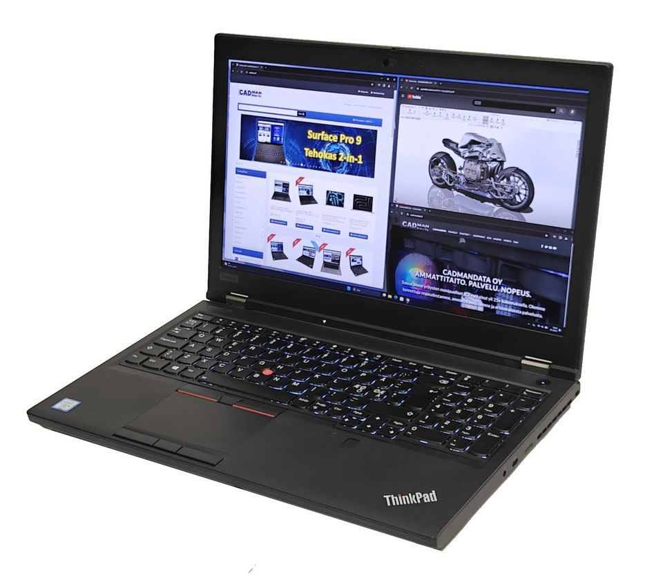 Nopeimmalle -65% Lenovo Thinkpad P53 i9-9880H 4K/UHD RTX 4000 3D CAD-kannettava