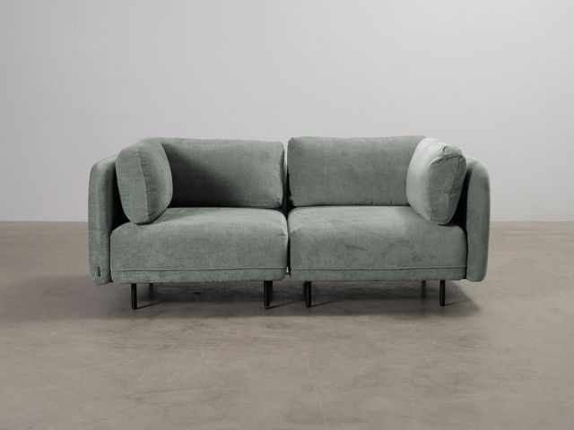 SofaCompany Ellis 2-istuttava sohva harmaanvihreä