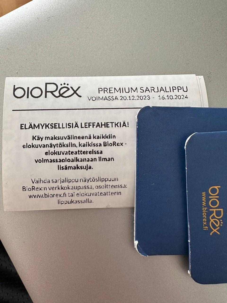 Biorex Premium sarjalippuja 16.10.2024 voimassa