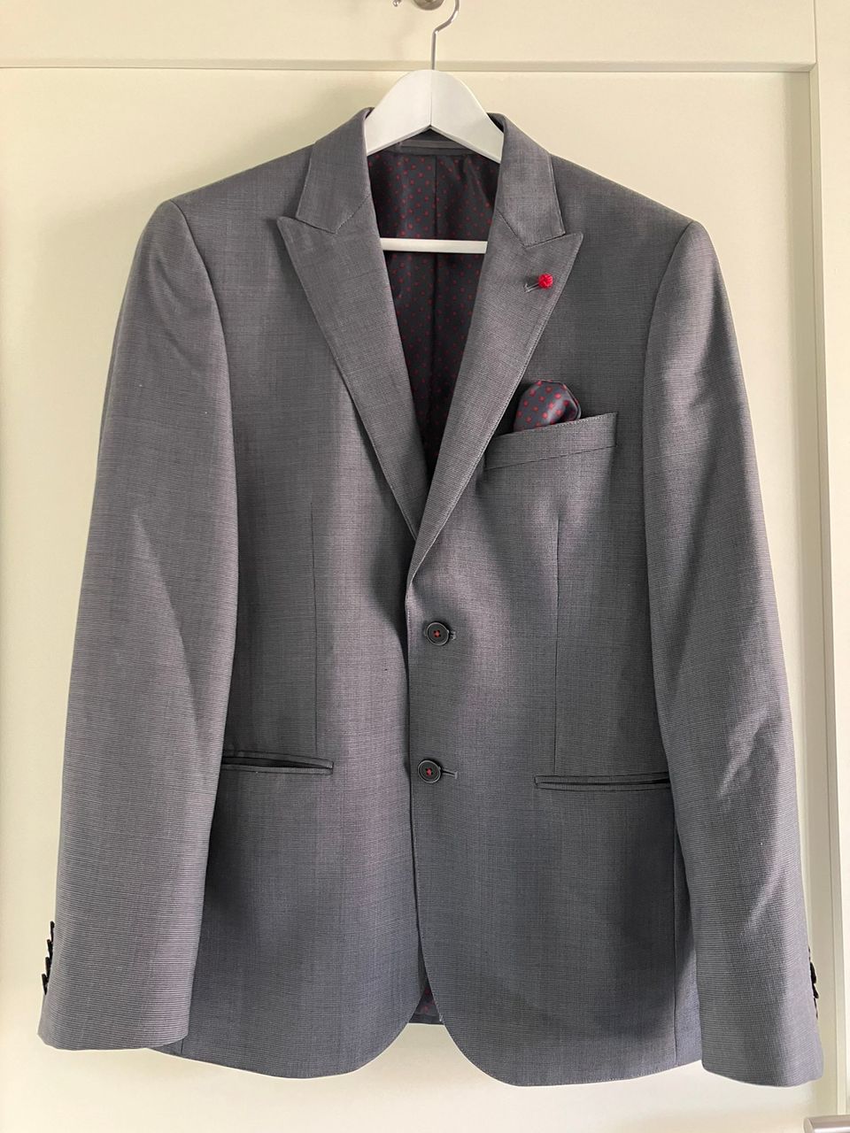 Dressman Slim-fit harmaa puvun takki koko S
