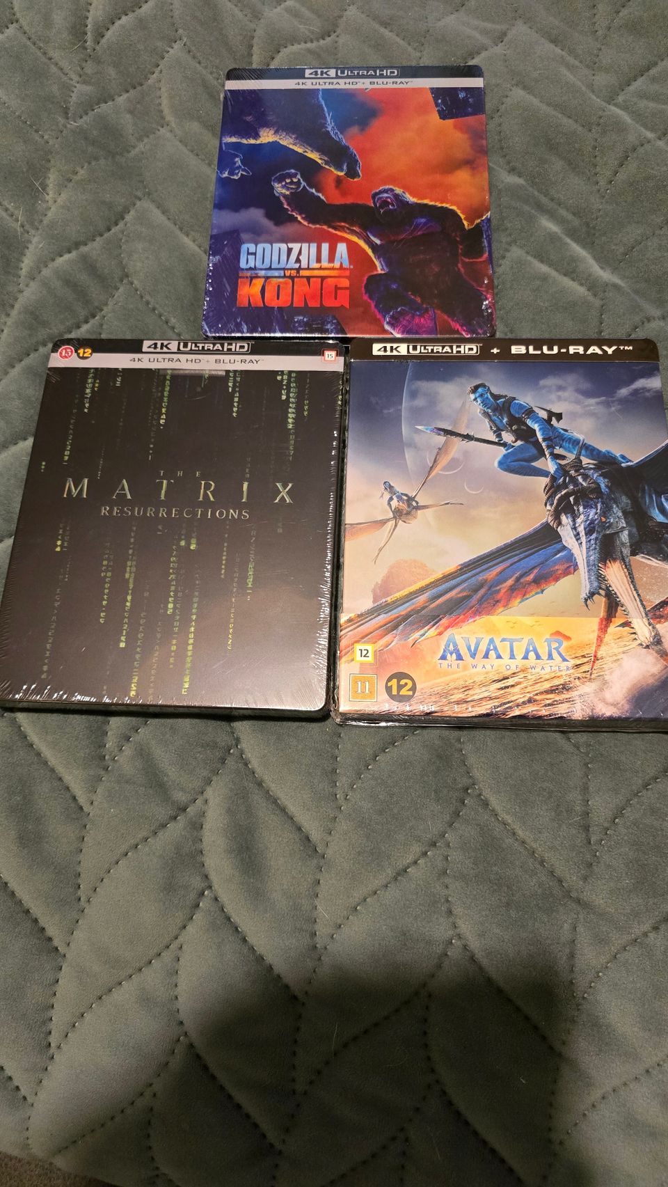 Uudet 4k steelbookit Matrix Resurrection 4k, Godzilla vs Kong 4k ja Avatar 2 4k