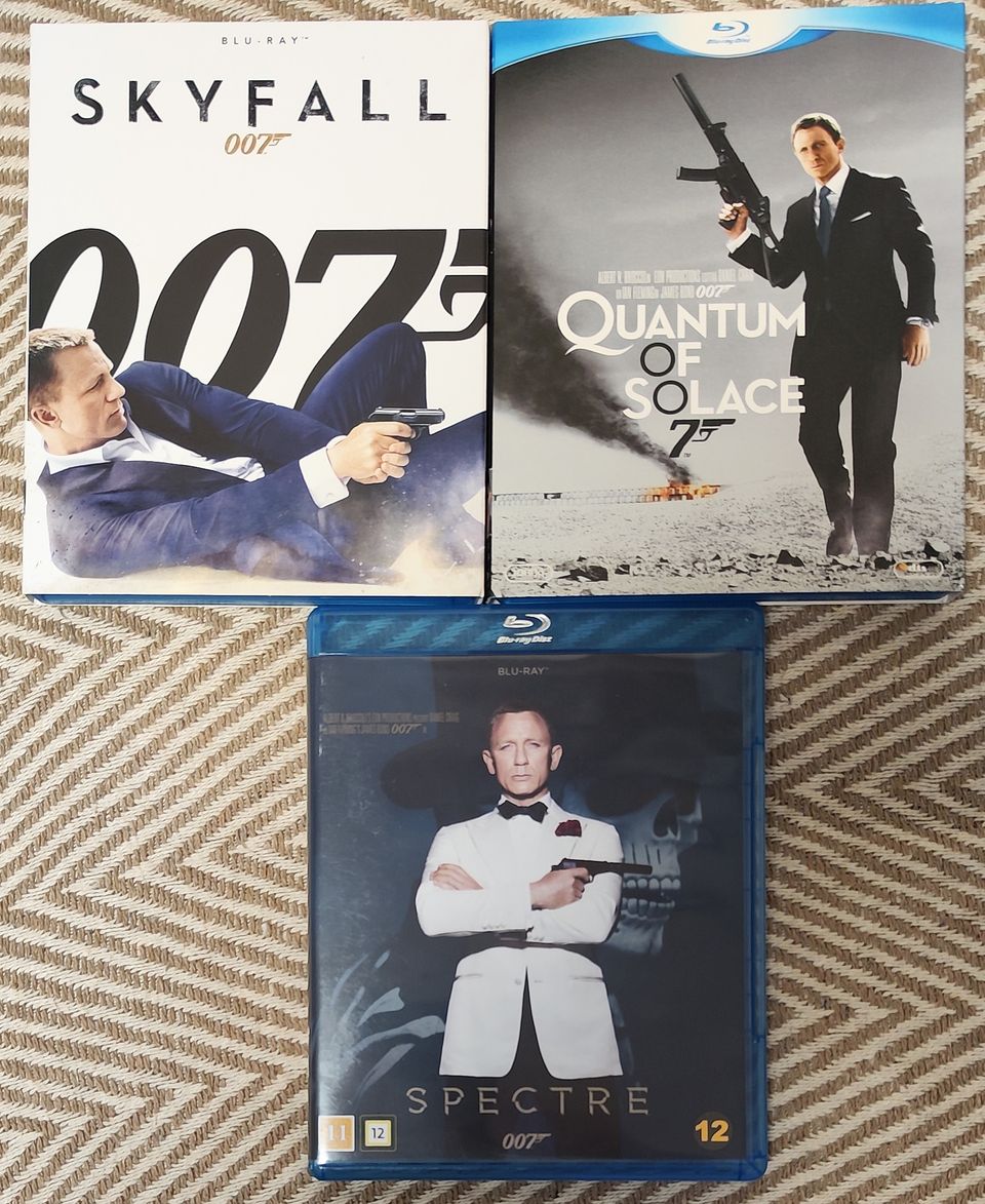 Daniel Craig 007 pack / 3kpl BDR elokuvia pakettina