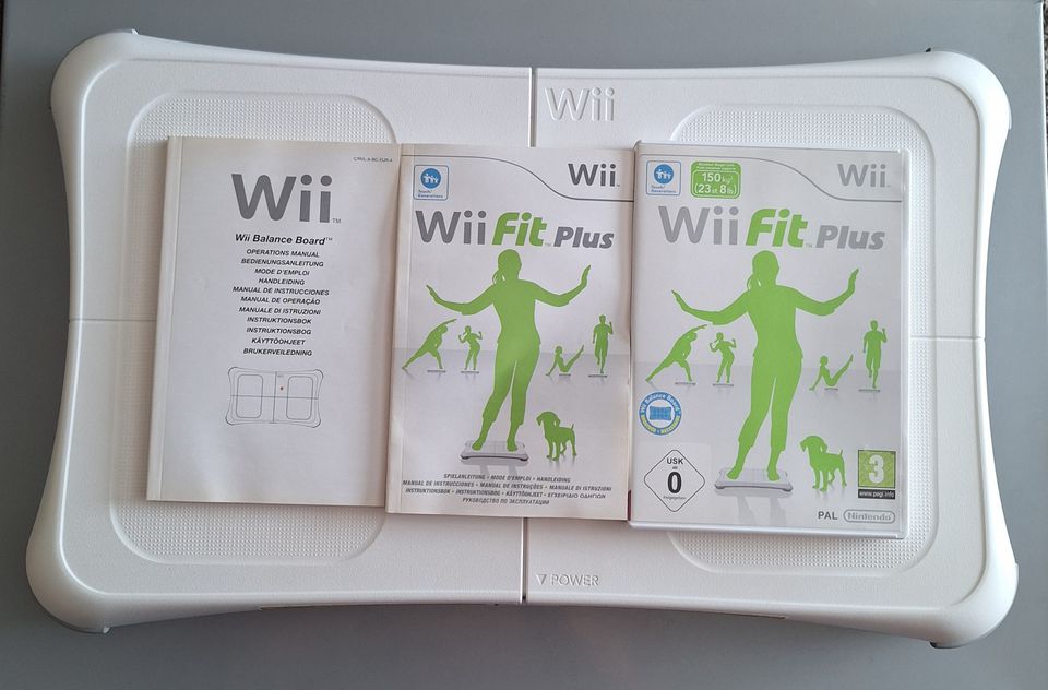 Nintendo wii tasapainolauta ja fit plus peli