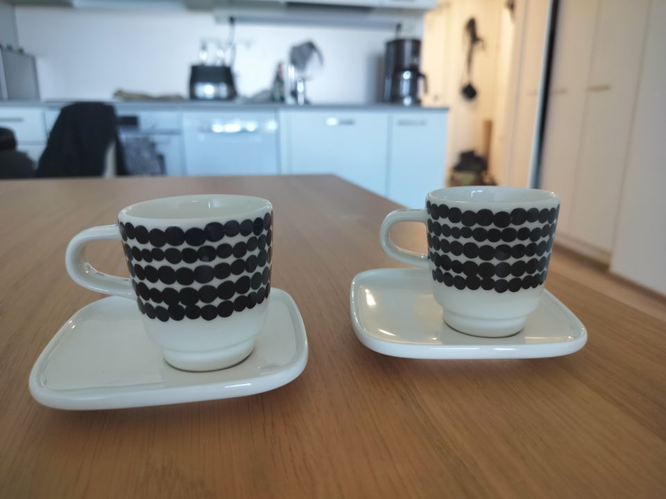 Varattu / Myydään 2kpl Marimekko Räsymatto espressokupit