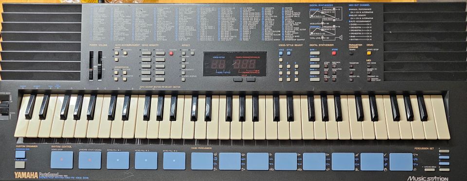 Yamaha PSS-680 FM+PCM vintagesyna+muuntaja+ohjeet