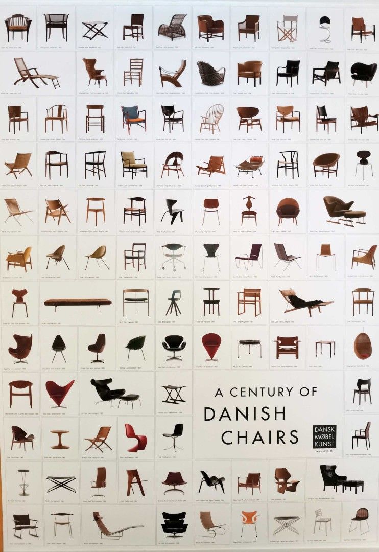 A century of Danish chairs -juliste