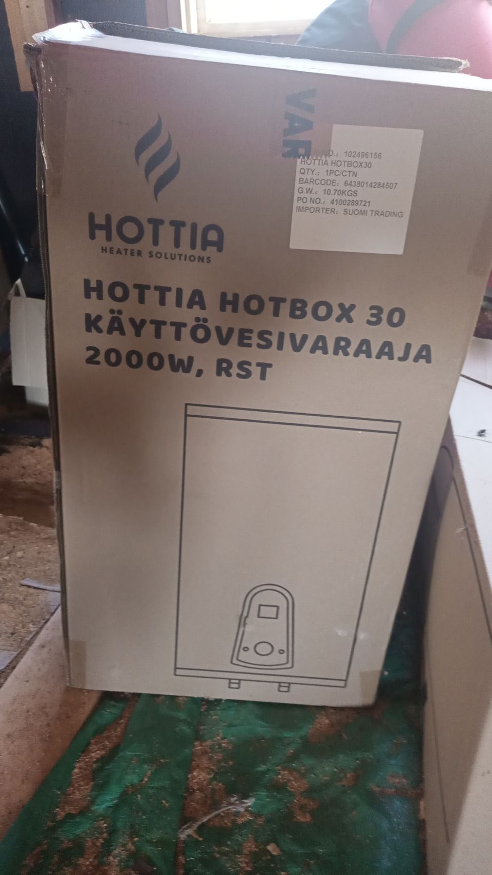 Hottia RST 30 l lämminvesivaraaja 2Kw käyttämätön
