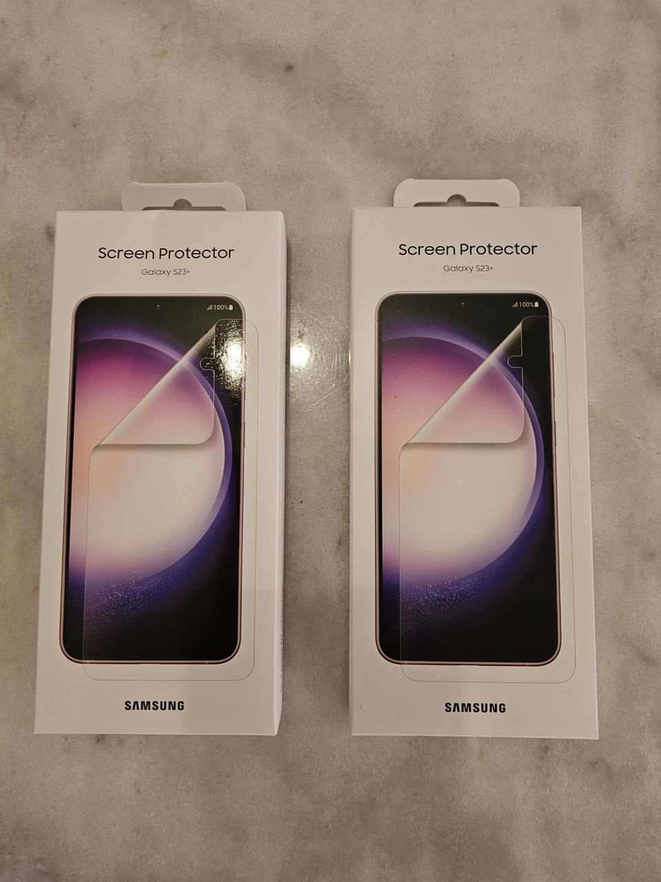 Samsung S23+ alkuperäiset näytönsuojat 2 pakettia.